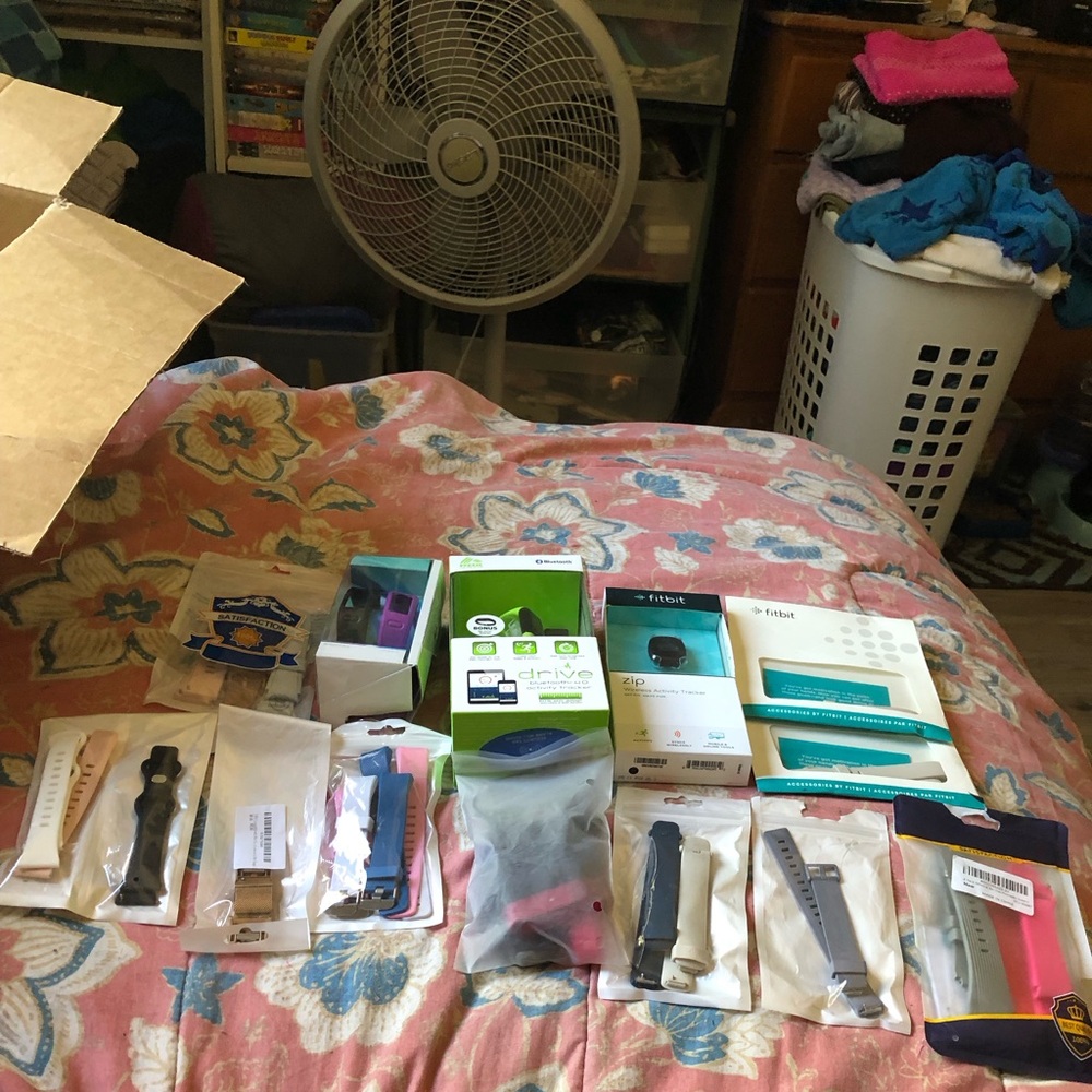 fitbit Replacement Bands and Accessories in Pink, Black, Gray, Tan, Purple